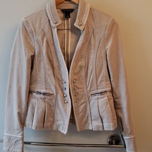 WHBM Gray (Faux) suede jacket